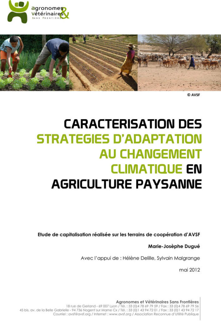 Caract risation Des Strat gies D adaptation Au Changement Climatique En 