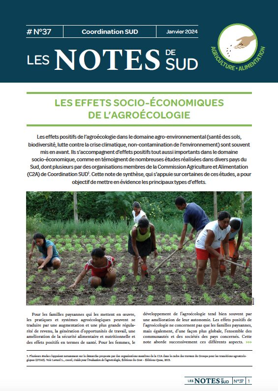 Couverture notes de Sud sur l'agroécologie