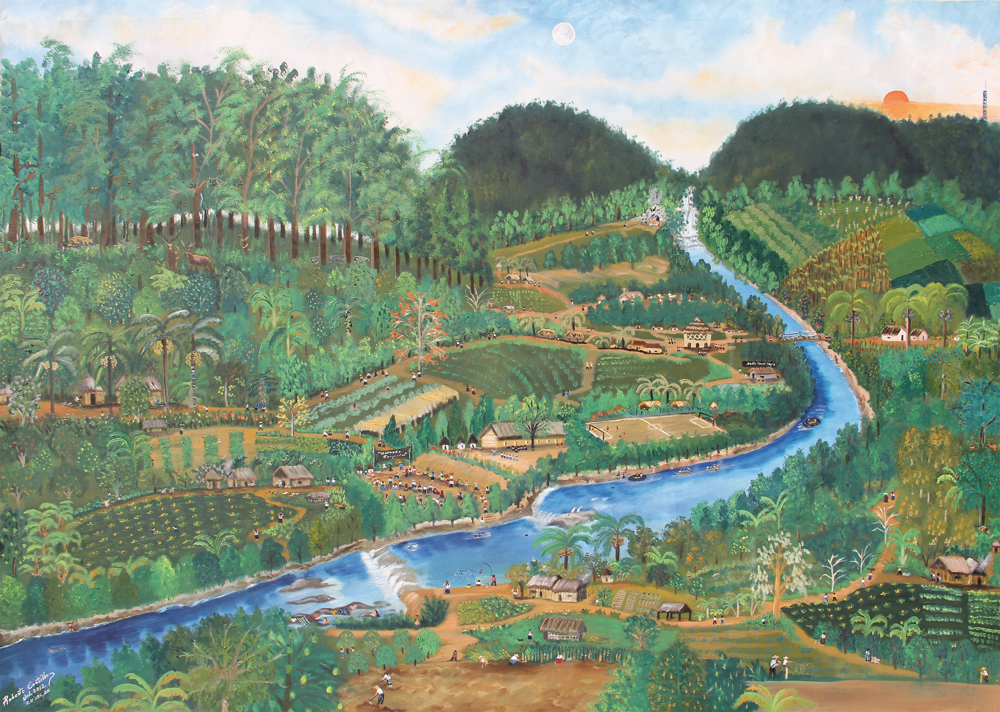 Dessin vert guatémaltèque